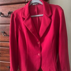 Women's Red Blazer Jacket